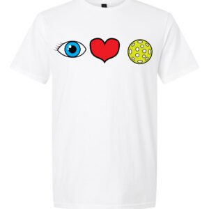Court Warrior - Super Soft Tee: Eye Heart Pickleball