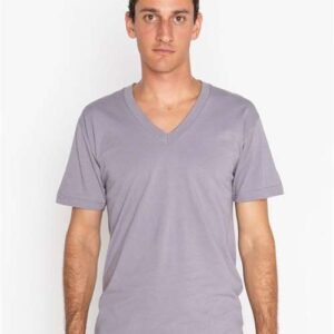 Unisex USA-Made Fine Jersey V-Neck T-Shirt