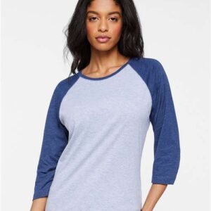 Women's Baseball Fine Jersey Three-Quarter Sleeve Tee