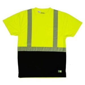 Men's Hi-Vis Class 2 Color Blocked Pocket T-Shirt