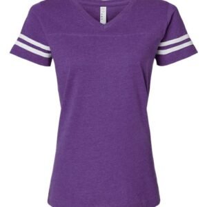 Women's Football V-Neck Fine Jersey Tee