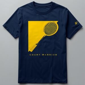 Court Warrior Badminton Tee — Block Racket