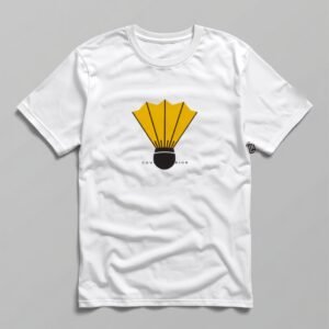 Court Warrior Badminton Tee — Minimal Shuttle