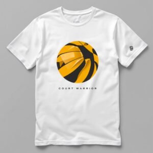 Court Warrior Basketball Tee — White