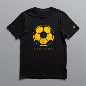 Court Warrior Futsal Tee — Black (Bold)