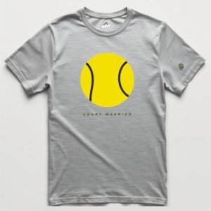 Court Warrior Tennis Tee — Heather Emblem