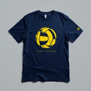 Court Warrior Volleyball Tee — Navy