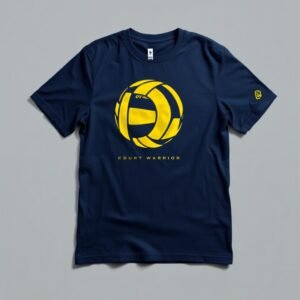 Court Warrior Volleyball Tee — Navy Classic