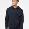 Court Warrior hoodie worn on model, navy