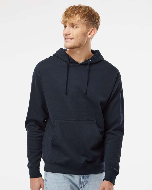 Court Warrior hoodie worn on model, navy