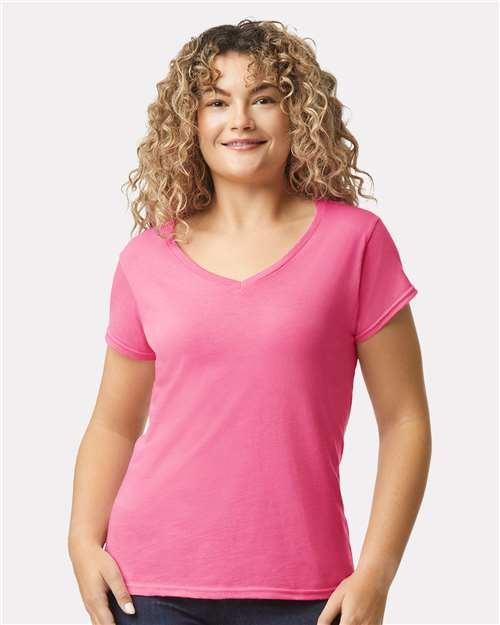 Custom Gildan 64V00L Gildan Softstyle Women's Fit V-Neck T-Shirt. 64V00L