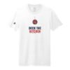Court Warrior tee, Deck the Kitchen design, White / Navy + Red