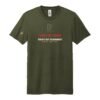 Court Warrior tee, Family Rec League design, Military Olive / Bone + Red