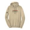 Court Warrior hoodie, Friendsgiving Doubles design, Sand / Forest + Burgundy