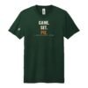 Court Warrior tee, Game. Set. Pie. design, Forest / Cream + Orange