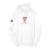 Court Warrior hoodie, Game. Set. Pie. design, White / Burgundy + Orange