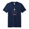 Court Warrior tee, Gift Tag design, Navy / Cream + Red