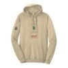 Court Warrior hoodie, Gift Tag design, Sand / Forest + Red
