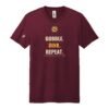 Court Warrior tee, Gobble. Dink. Repeat. design, Maroon / Bone + Mustard