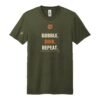 Court Warrior tee, Gobble. Dink. Repeat. design, Olive / Cream + Burnt Orange