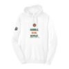 Court Warrior hoodie, Gobble. Dink. Repeat. design, White / Forest + Burnt Orange