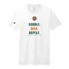 Court Warrior tee, Gobble. Dink. Repeat. design, White / Forest + Burnt Orange