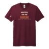 Court Warrior tee, Grateful for the Baseline design, Maroon / Bone + Orange