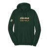 Court Warrior hoodie, PIKLBLR Holiday League design, Forest / Cream + Orange