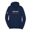 Court Warrior hoodie, PIKLBLR Holiday League design, Navy / White + Red
