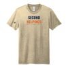 Court Warrior tee, Second Helpings design, Sand / Navy + Orange