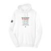 Court Warrior hoodie, On the 12th Day of Pickleball design, White / Forest + Red