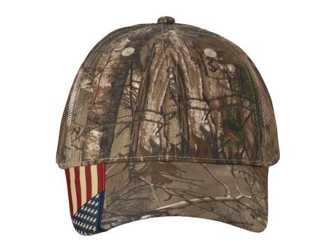 Kati LC350M Camo Woven USA Flag Mesh Cap